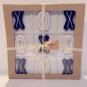 RAE DUNN Tic-Tac-Toe Ceramic Game Set XOXO NEW
